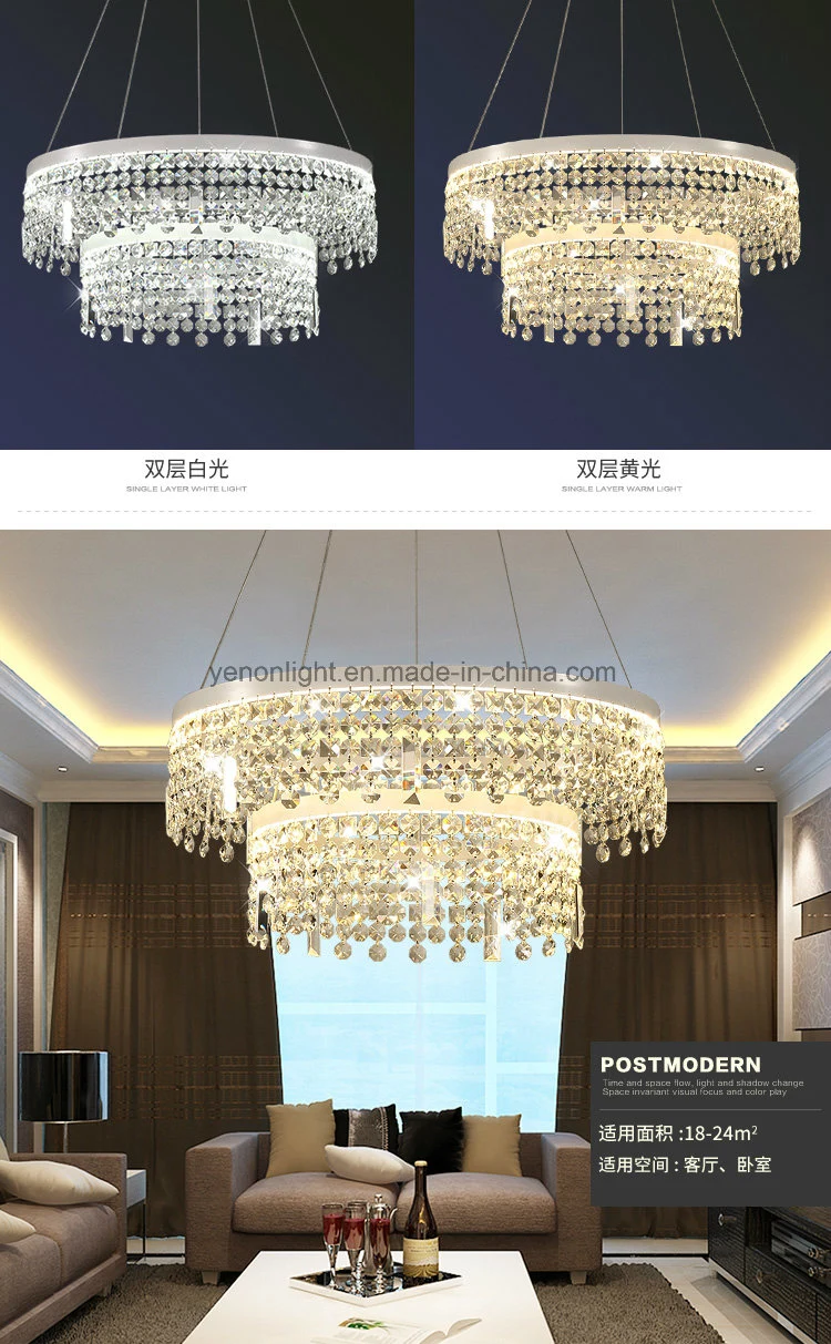 Suspended Light Lustres K9 Crystal Lamp Hotel Lighting
