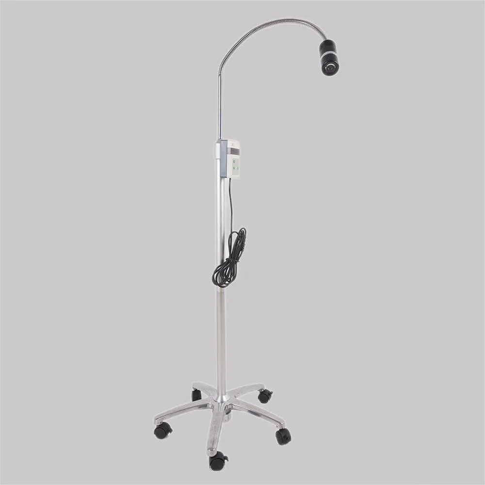 Mobile Type LED Flexible Gooseneck Medical Examination Lamp Floor Standing Dental Surgical Lamp