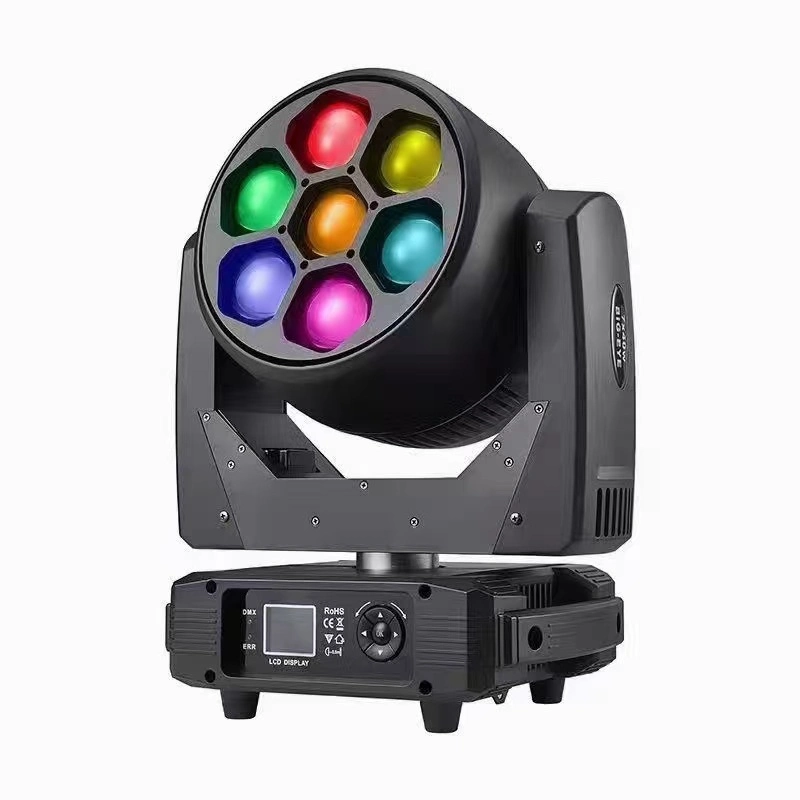 7X40W RGBW Aura Lyre LED Moving Head Bee Eye Wash Light
